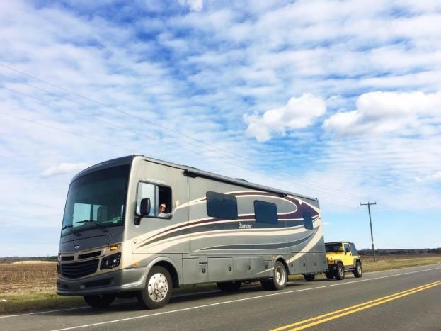 Brandi Holmes in her RV