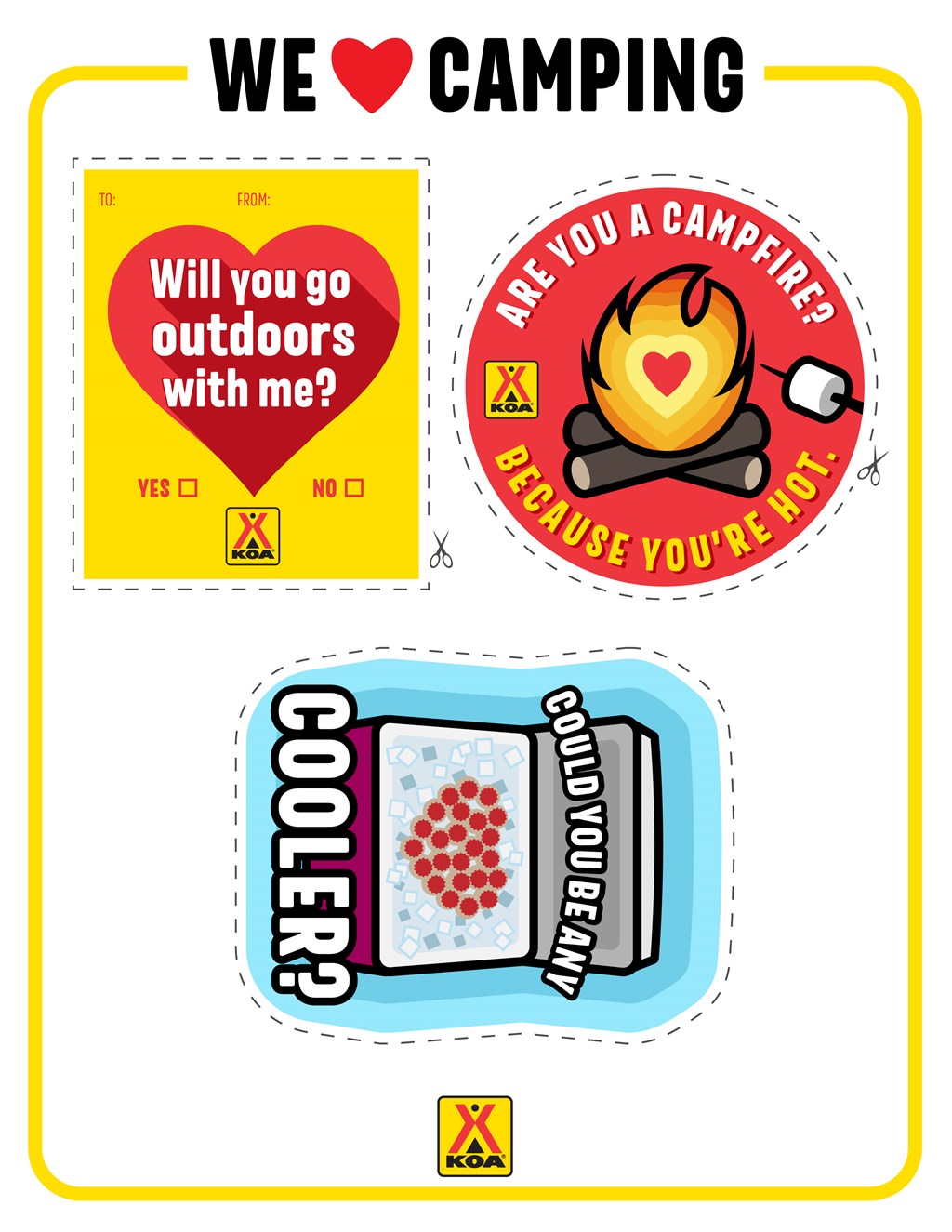 Printable Camping Valentines 2