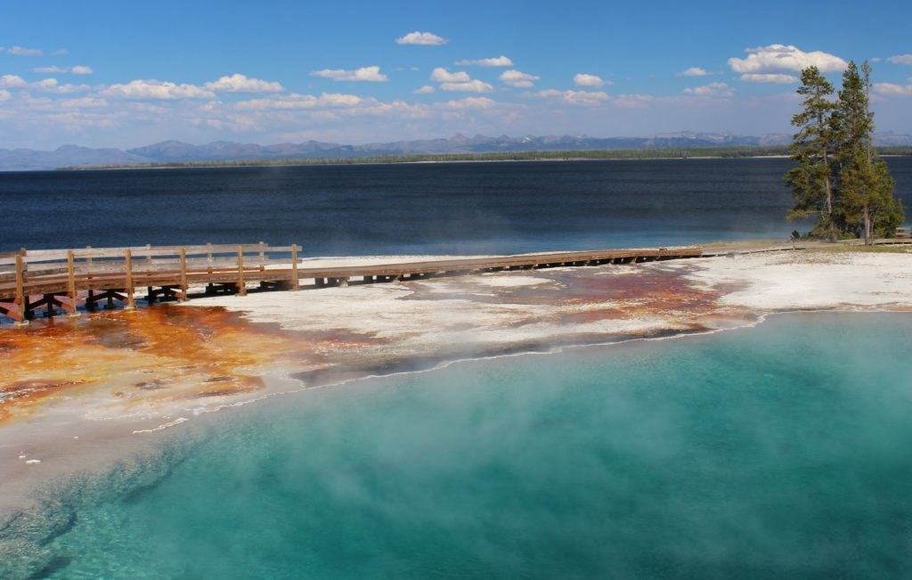 West Thumb Geyser Basin in Yellowstone