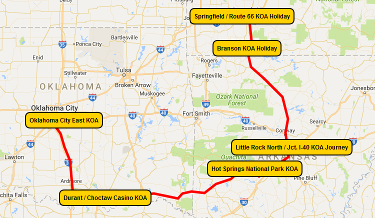 Midwest Dream Vacation Map