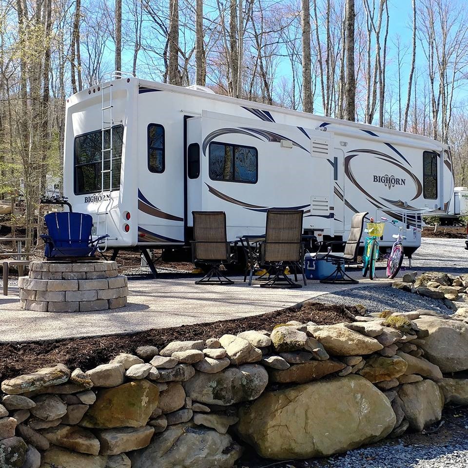 Patio RV Site at Gatlinburg East Smoky Mountain KOA