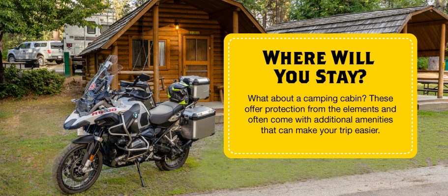 Where to Stay When Motorcycle Camping