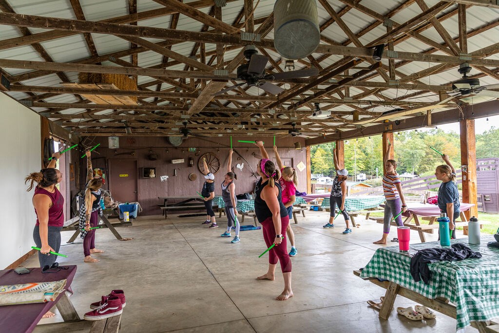 Campground activities at a KOA campground.