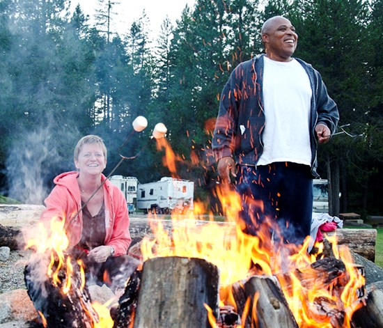 2012, 47188, Newport / Little Diamond Lake KOA, Newport, WA, campfire, s'mores, Families, Outdoor,