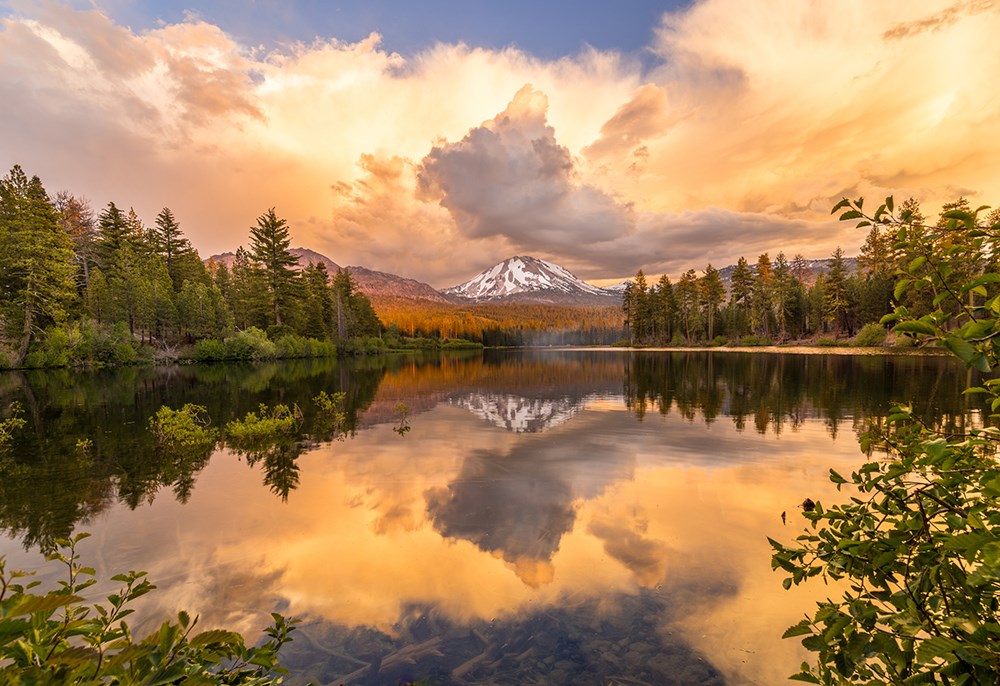 Mount Lassen, the southernmost active volcano in the Cascade Range