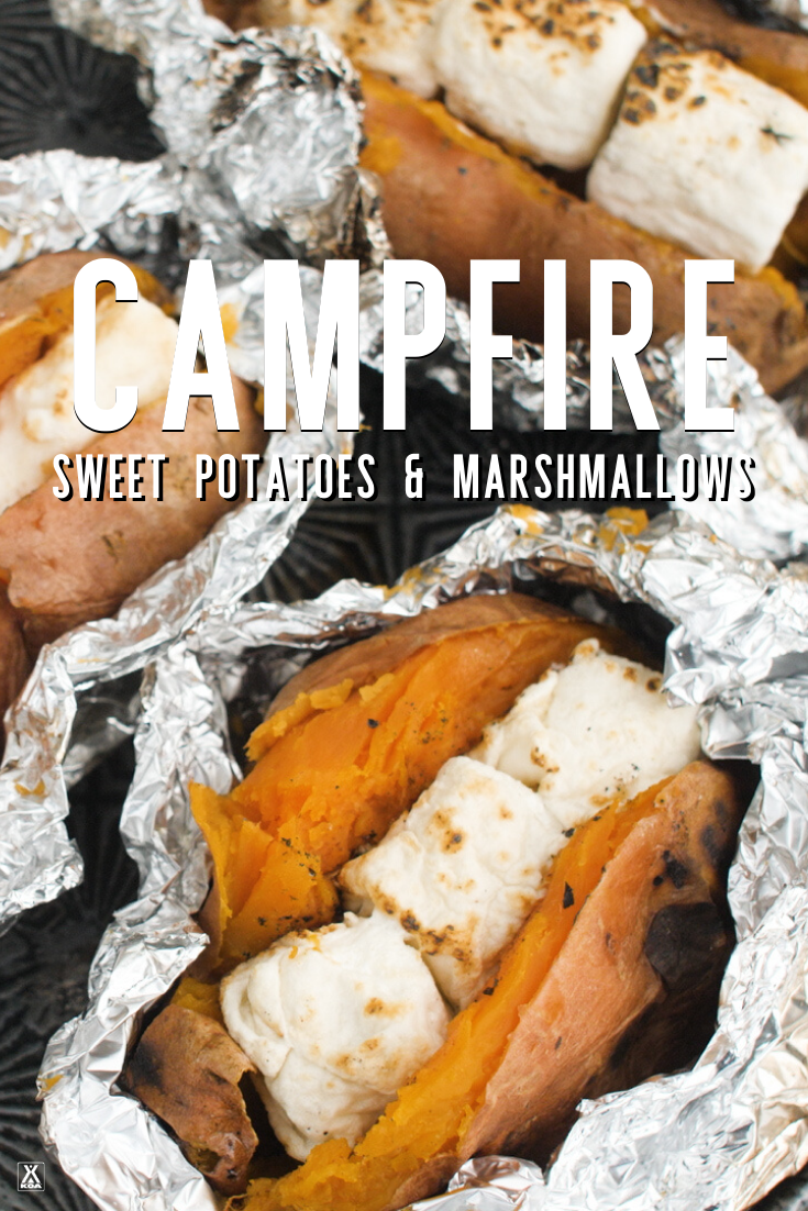 Add a campfire twists to a classic holiday favorite with this easy recipe for baked sweet potatoes with roasted marshmallows.