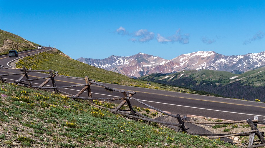 The Trail Ridge Road near the Alpine Visitor Center