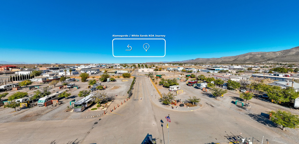 Birds-eye view of our campground