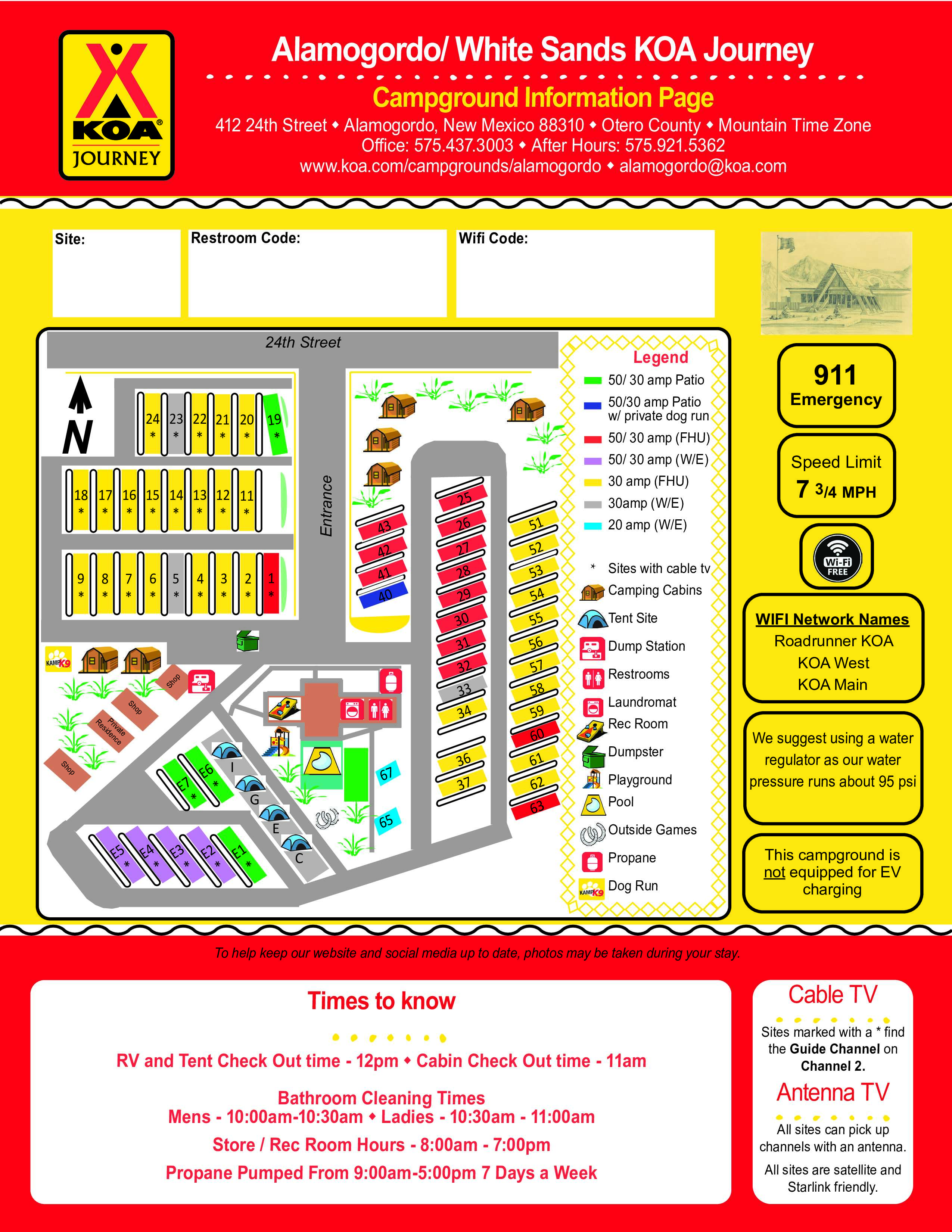 Campground Site Map