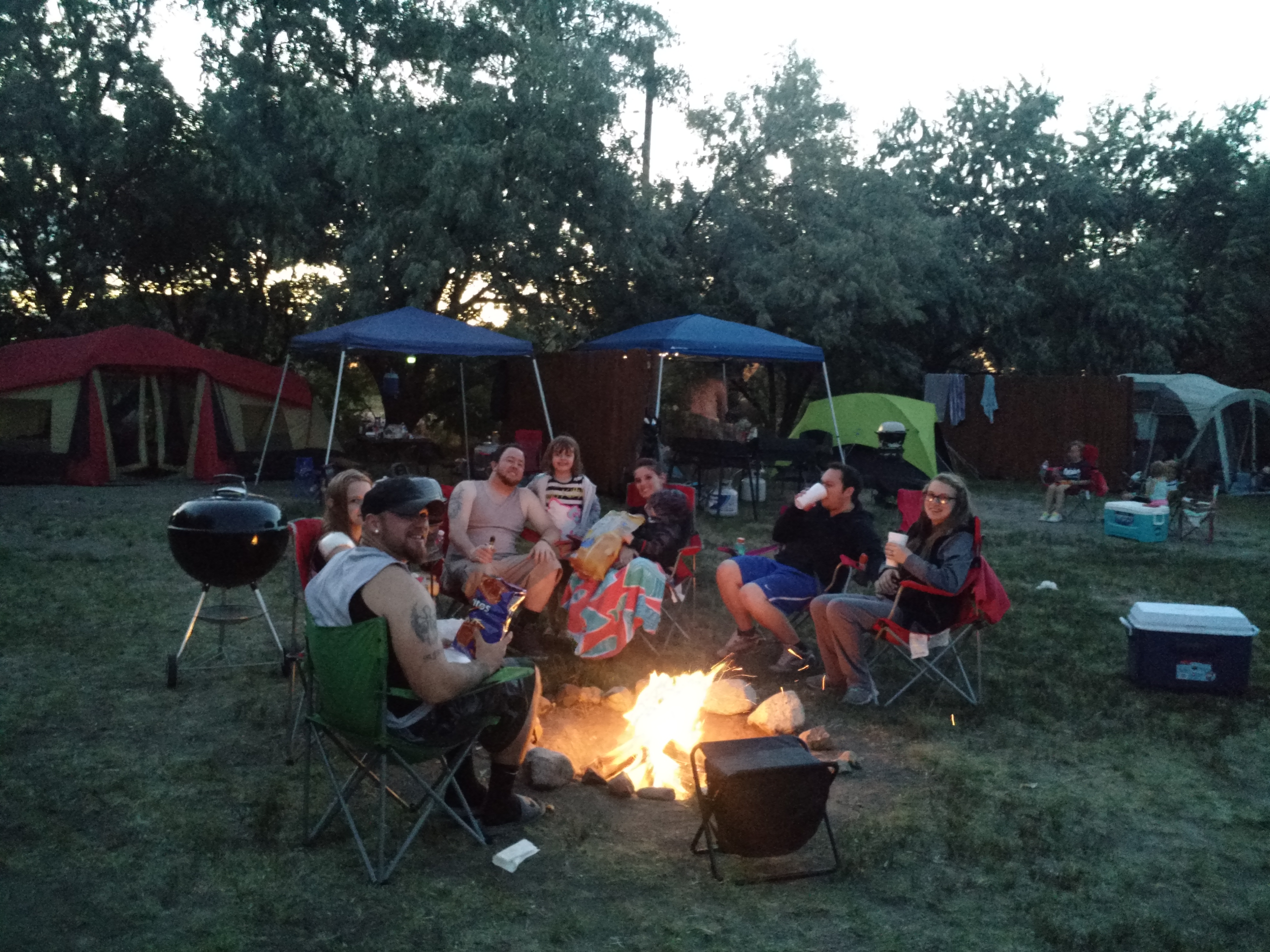 Tent sites with large fire pit