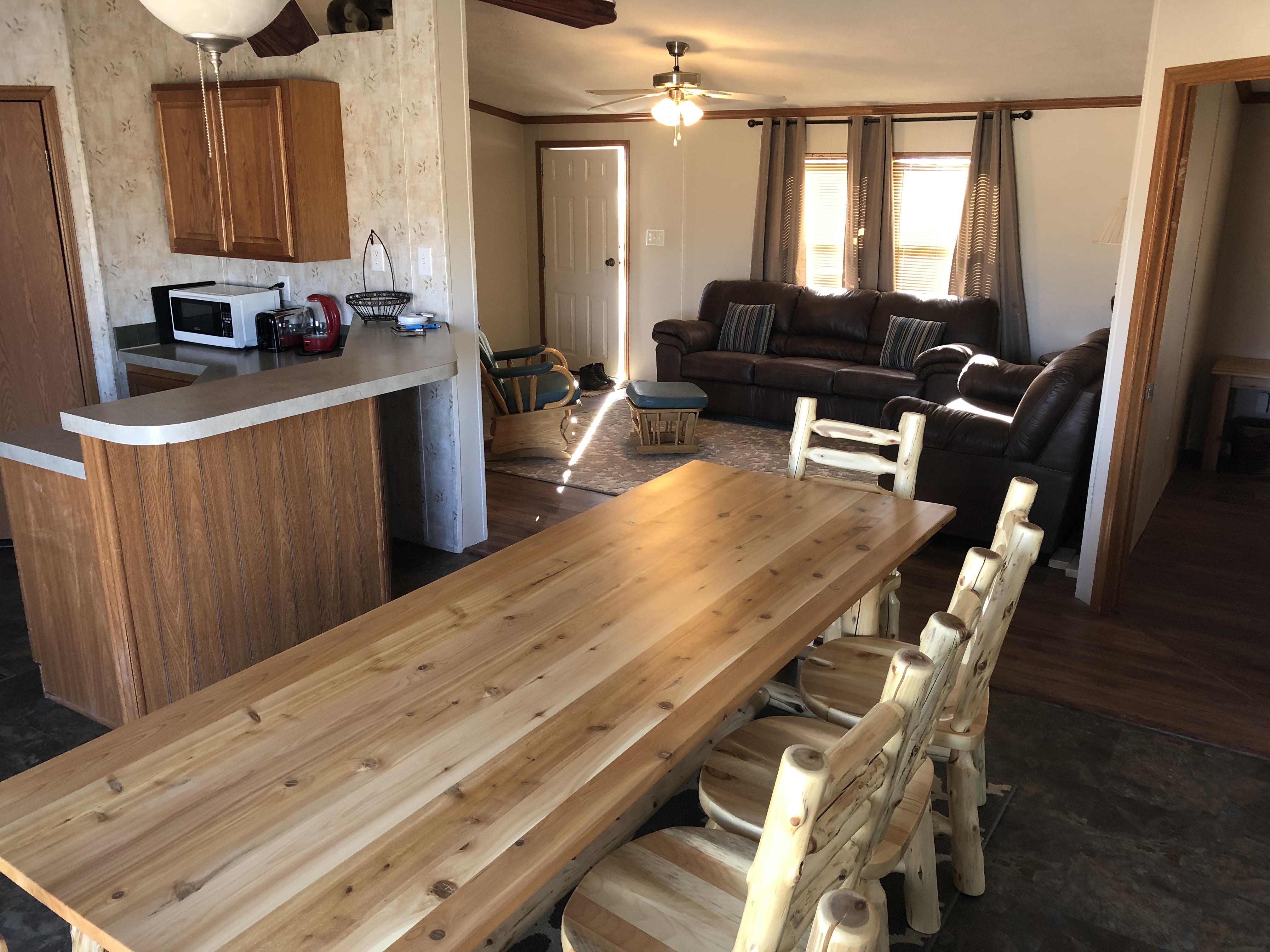 Main living areas in bunkhouse