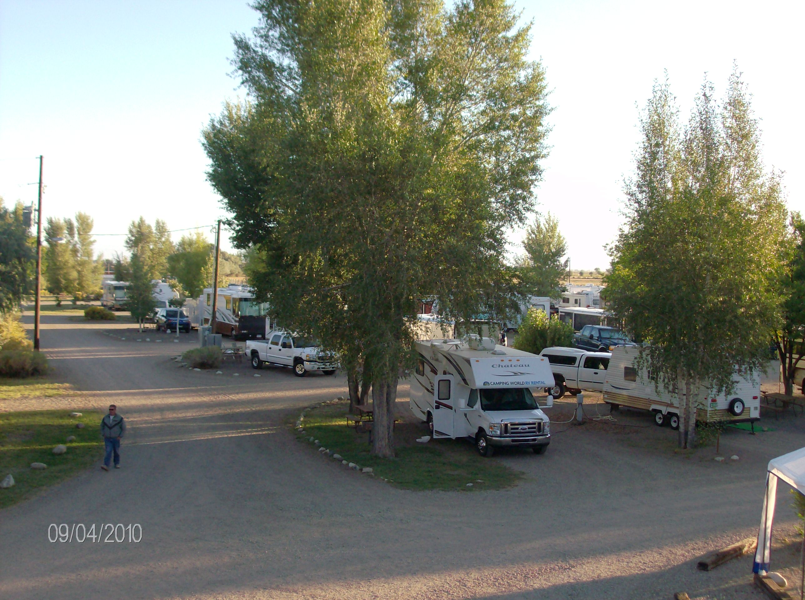 Campground view from the 2nd floor landing
