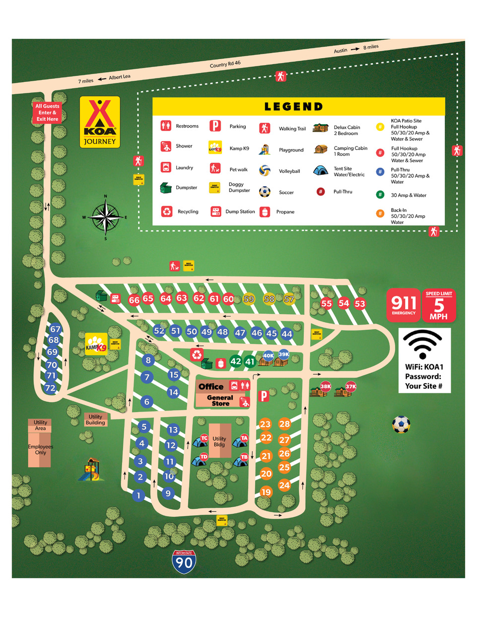 Campground Site Map