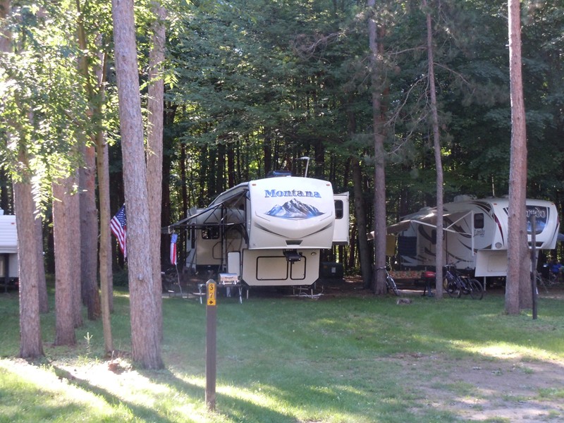 Back In, 50 Amps, Full Hookups back-in full hookup site w/ cable