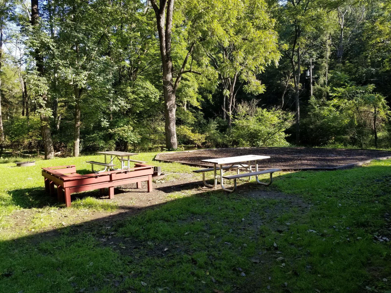 GROUP TENT SITE, NO HOOKUPS, MULCH/WOOD CHIPS TENT PAD