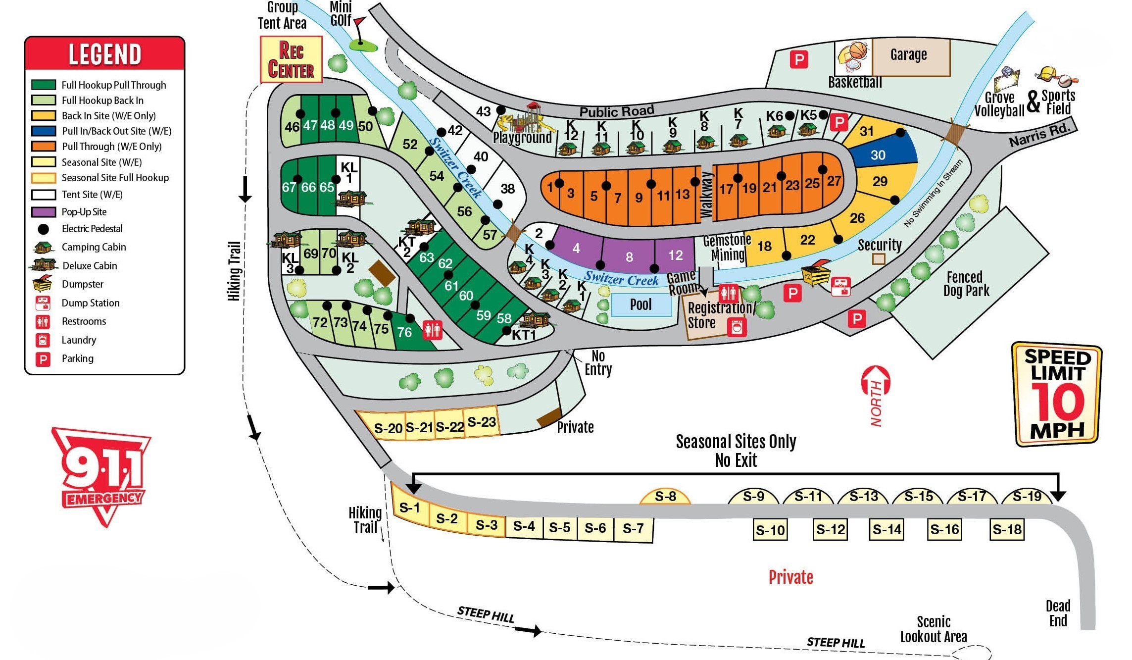 Campground Site Map
