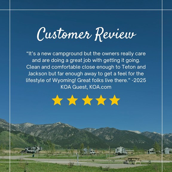 Welcome to the Alpine / Bridger Teton National Forest KOA Holiday