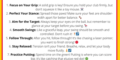 Golfing Tips from Bob the Cat