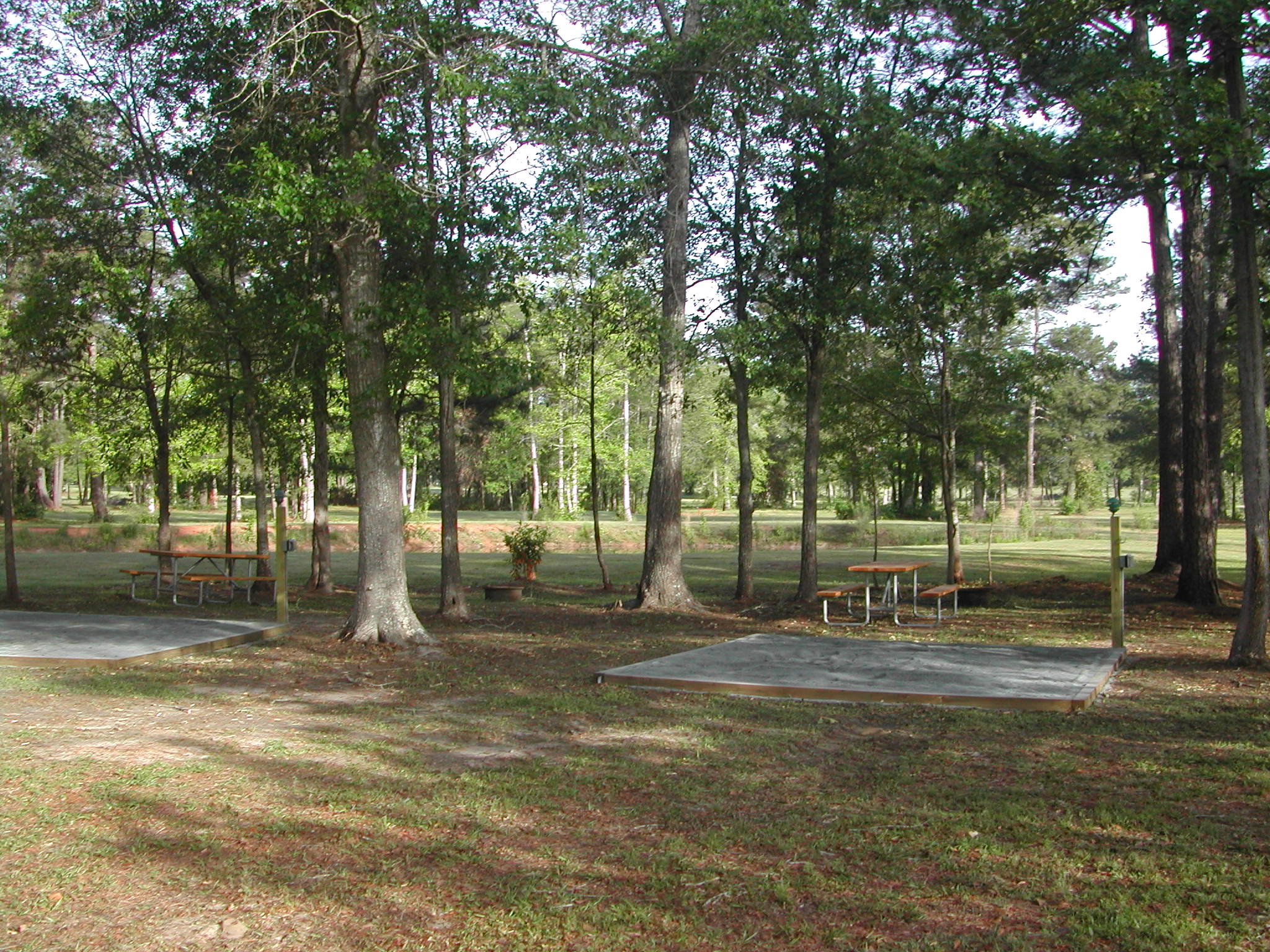 Tent 2 with raised tent pad 14x16, picnic table, firering and electric