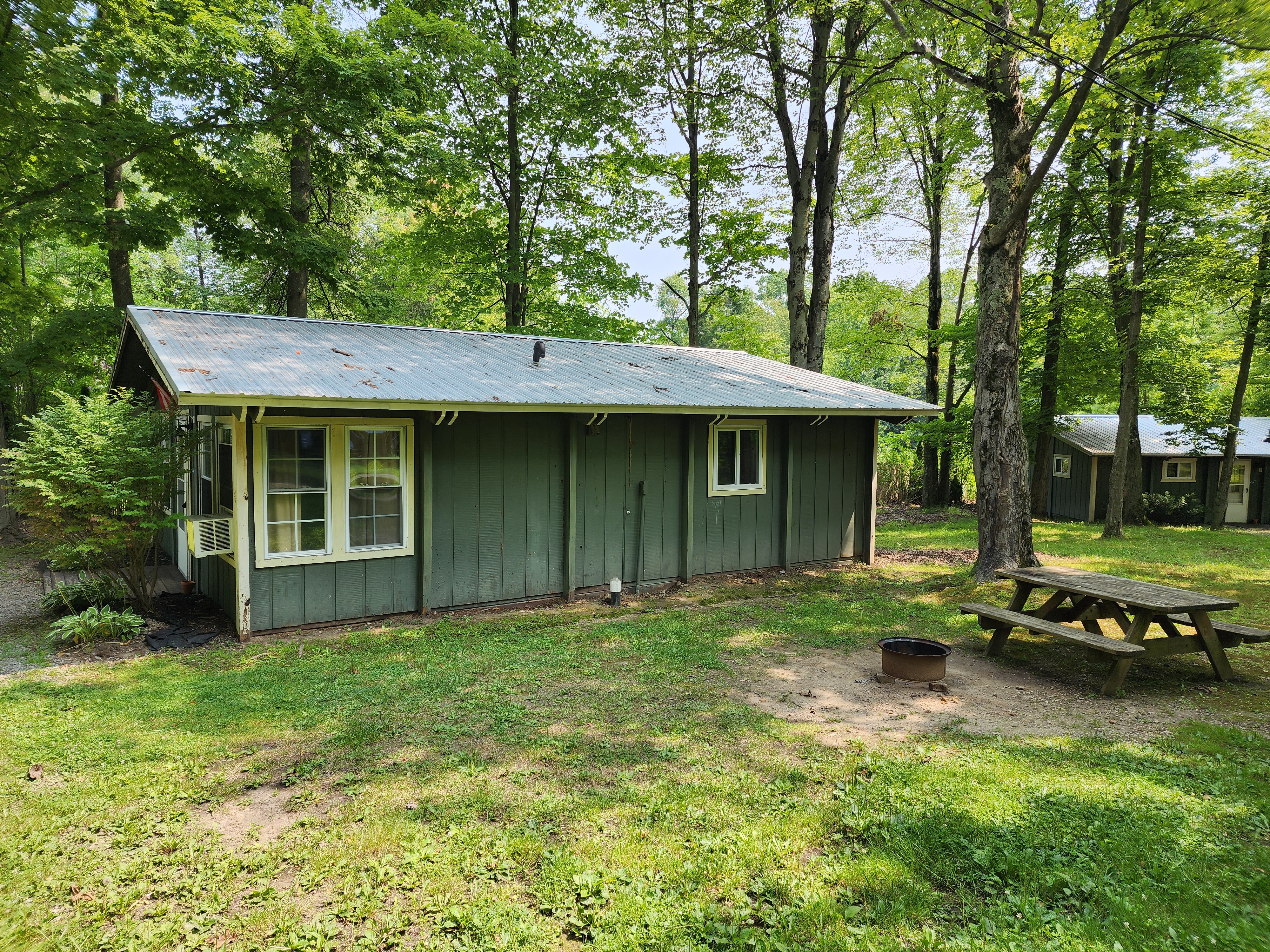 C04 Deluxe Cabin Picnic and Fire area