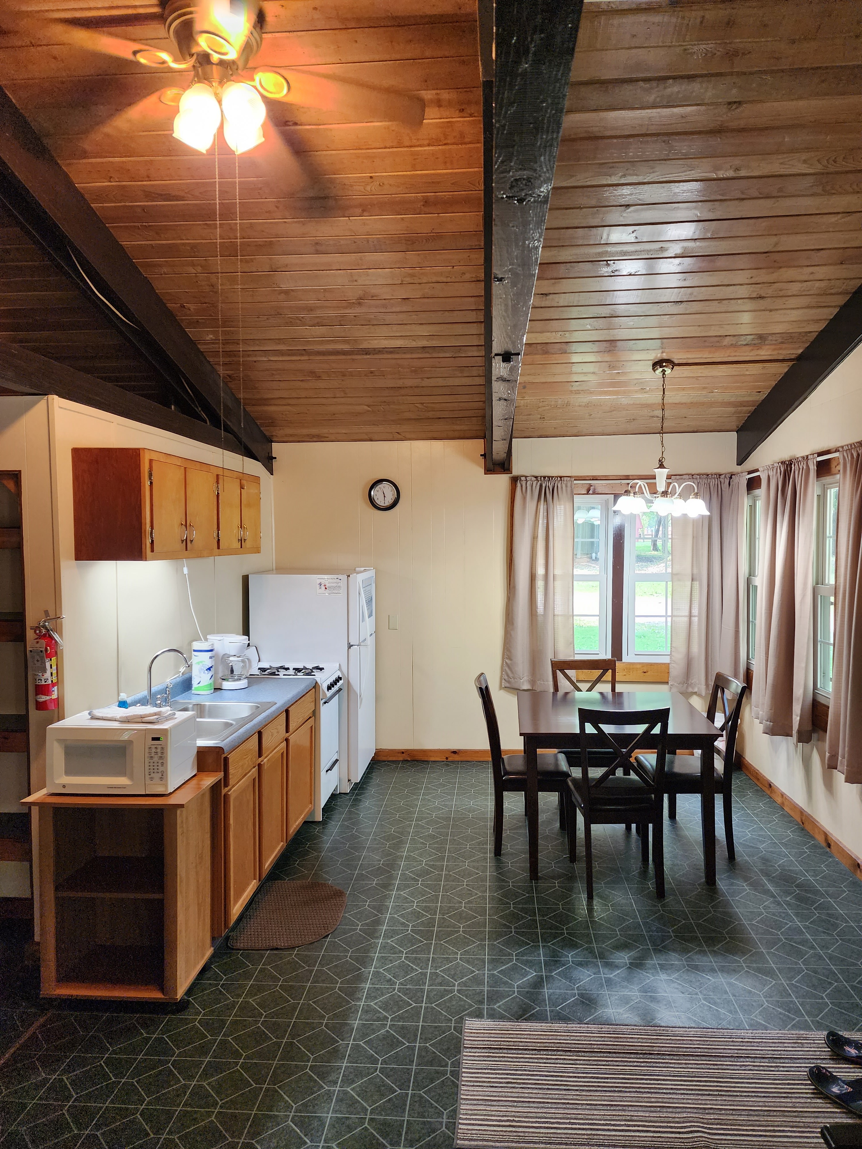 C02 Deluxe Cabin Kitchen and Dining area
