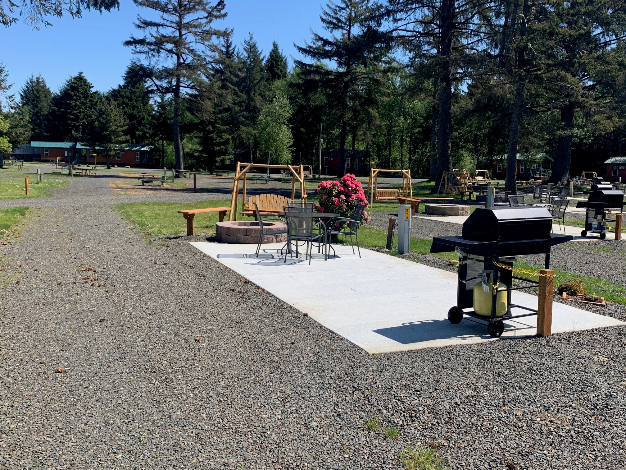 Deluxe Rv site with a patio