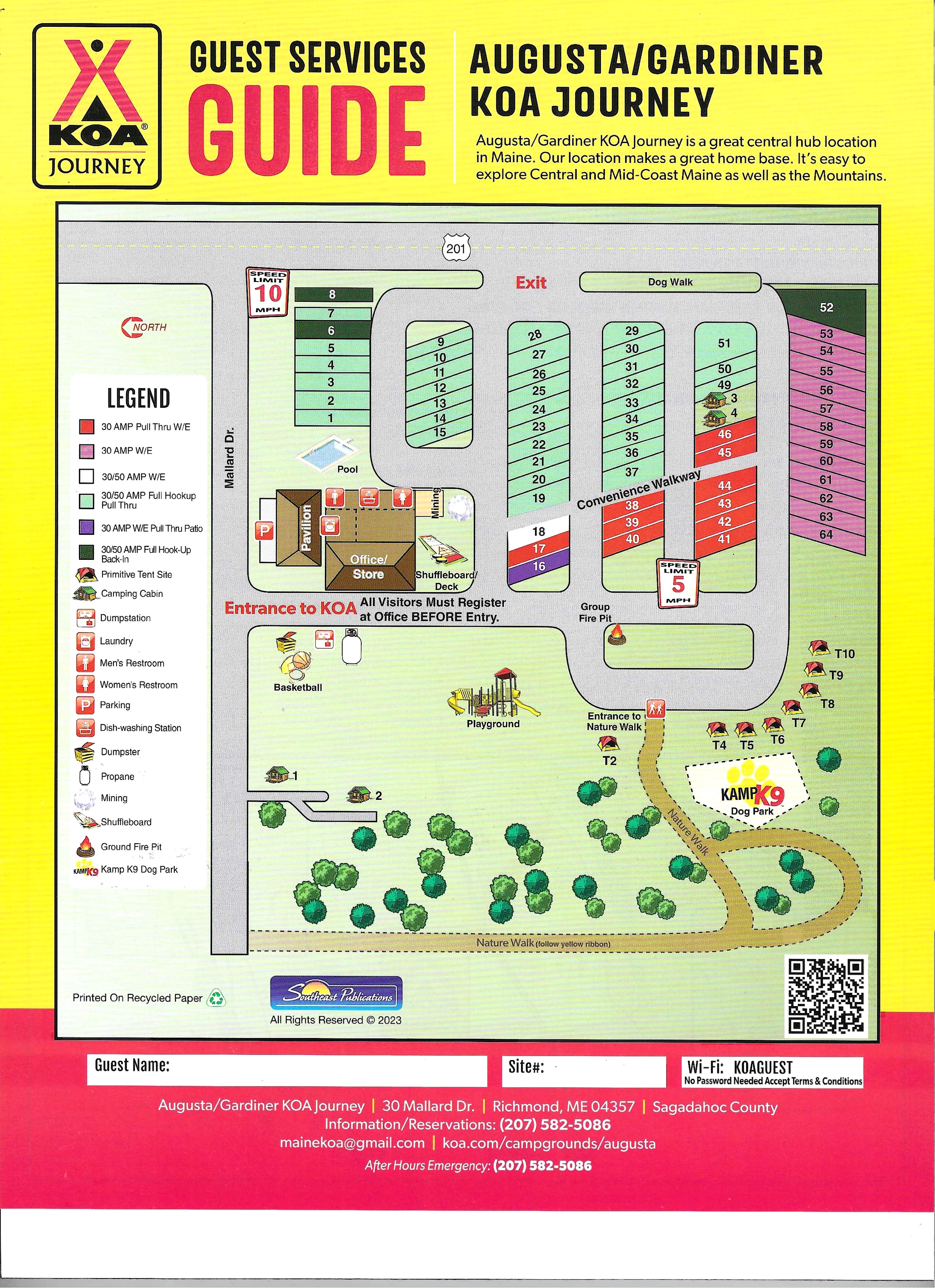 Campground Site Map