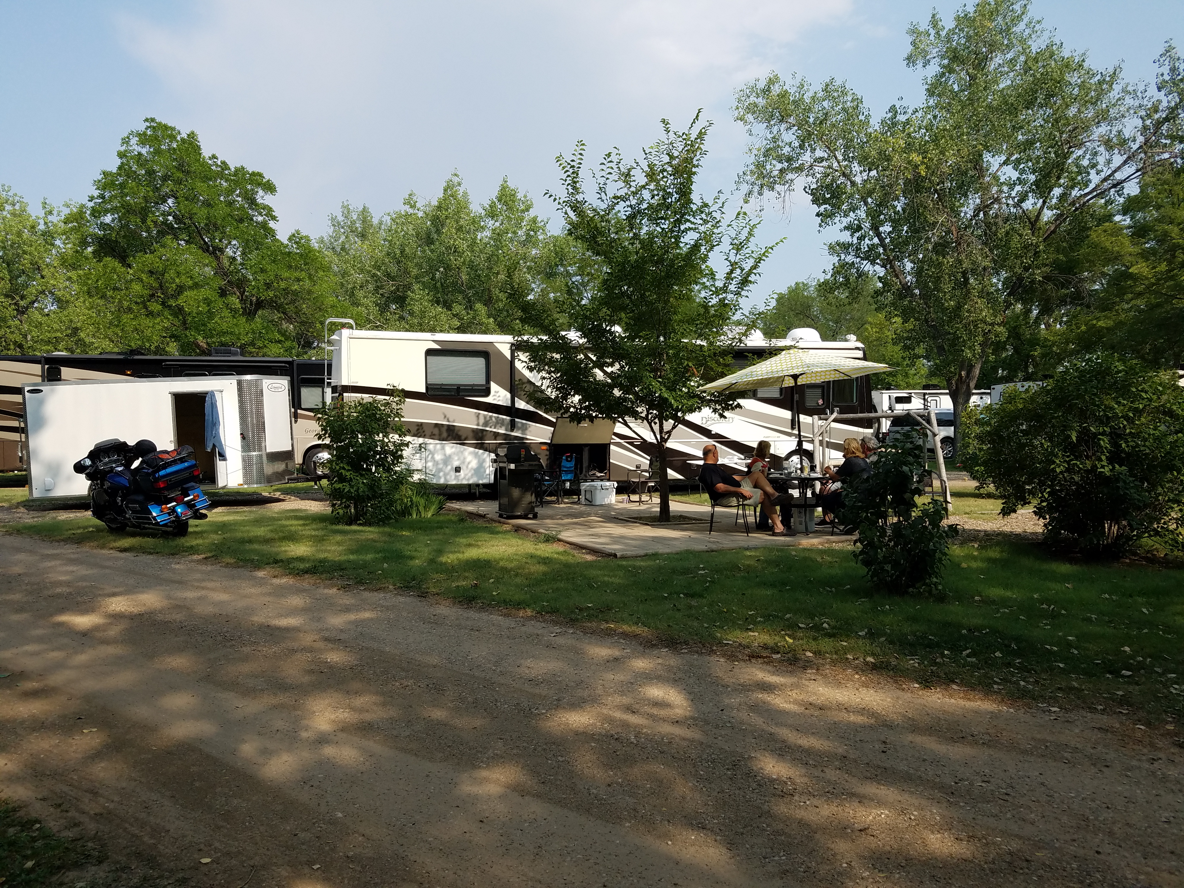 Patio Site 6 from SE with bike and RV