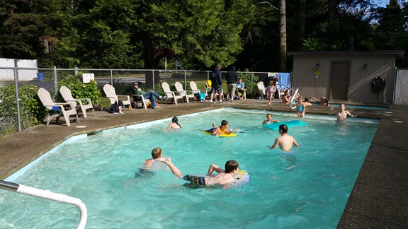 Large Seasonal Hot Tub and Seasonal Heated Pool