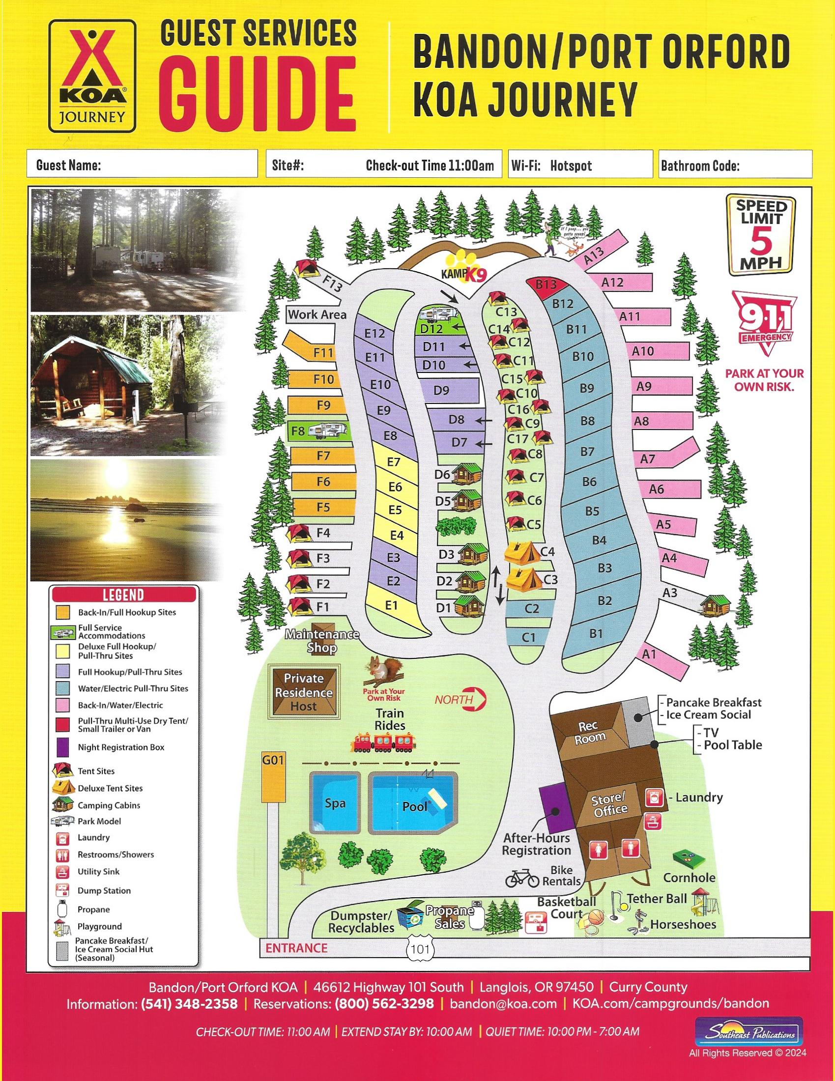 Campground Site Map