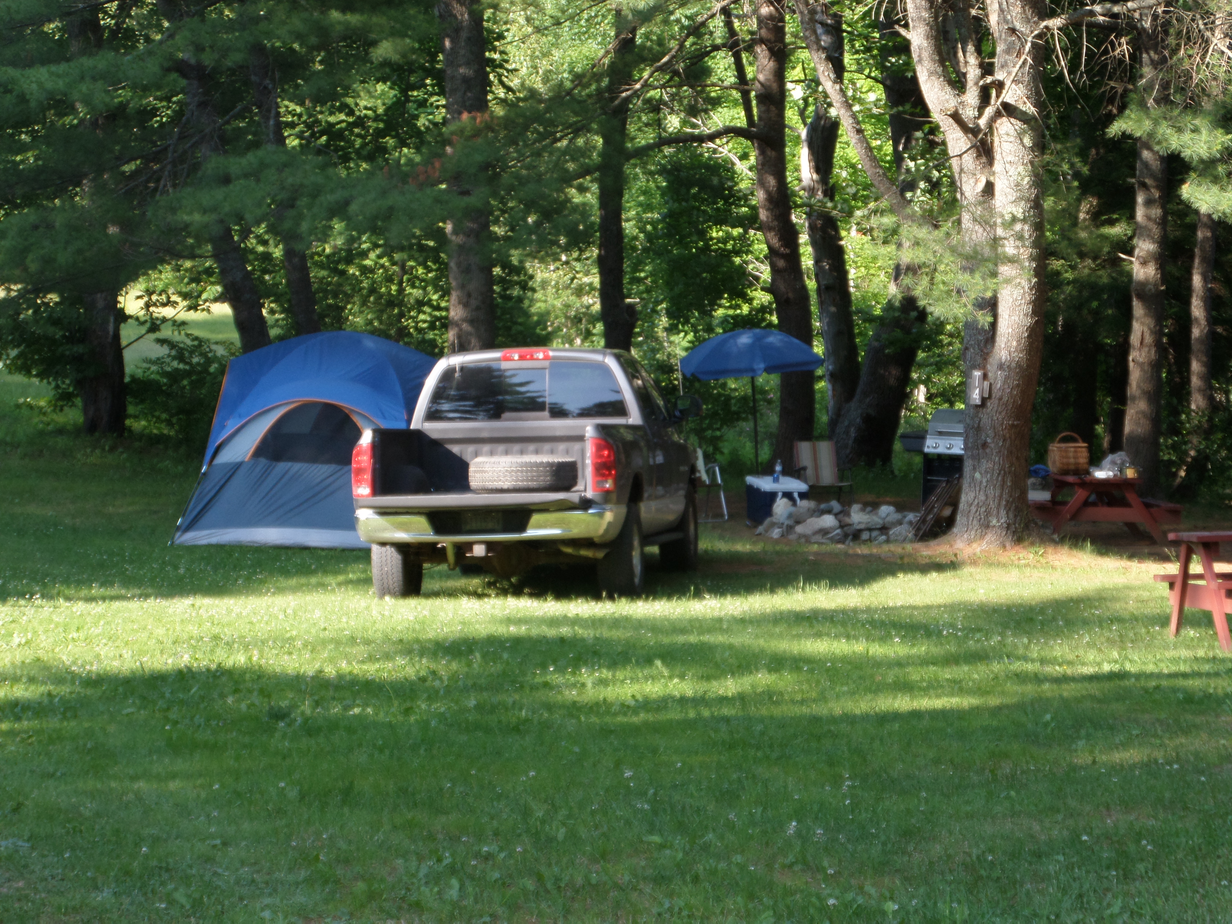 Lovely private tent sites