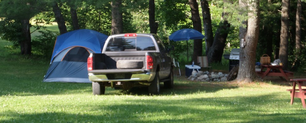 Lovely private tent sites
