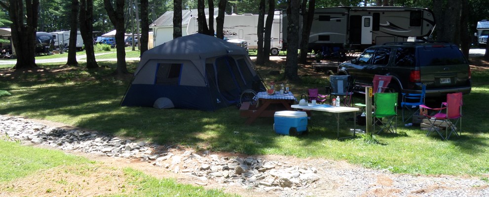 Deluxe tent site