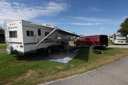 Back in RV site