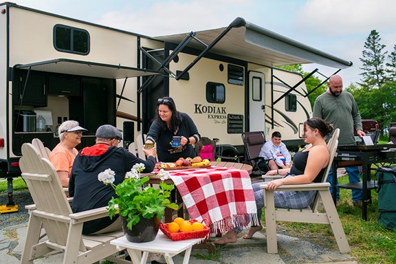 RV site with KOA Patio
