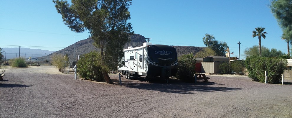 Most are 40' sites, with landscaped screening on either side.