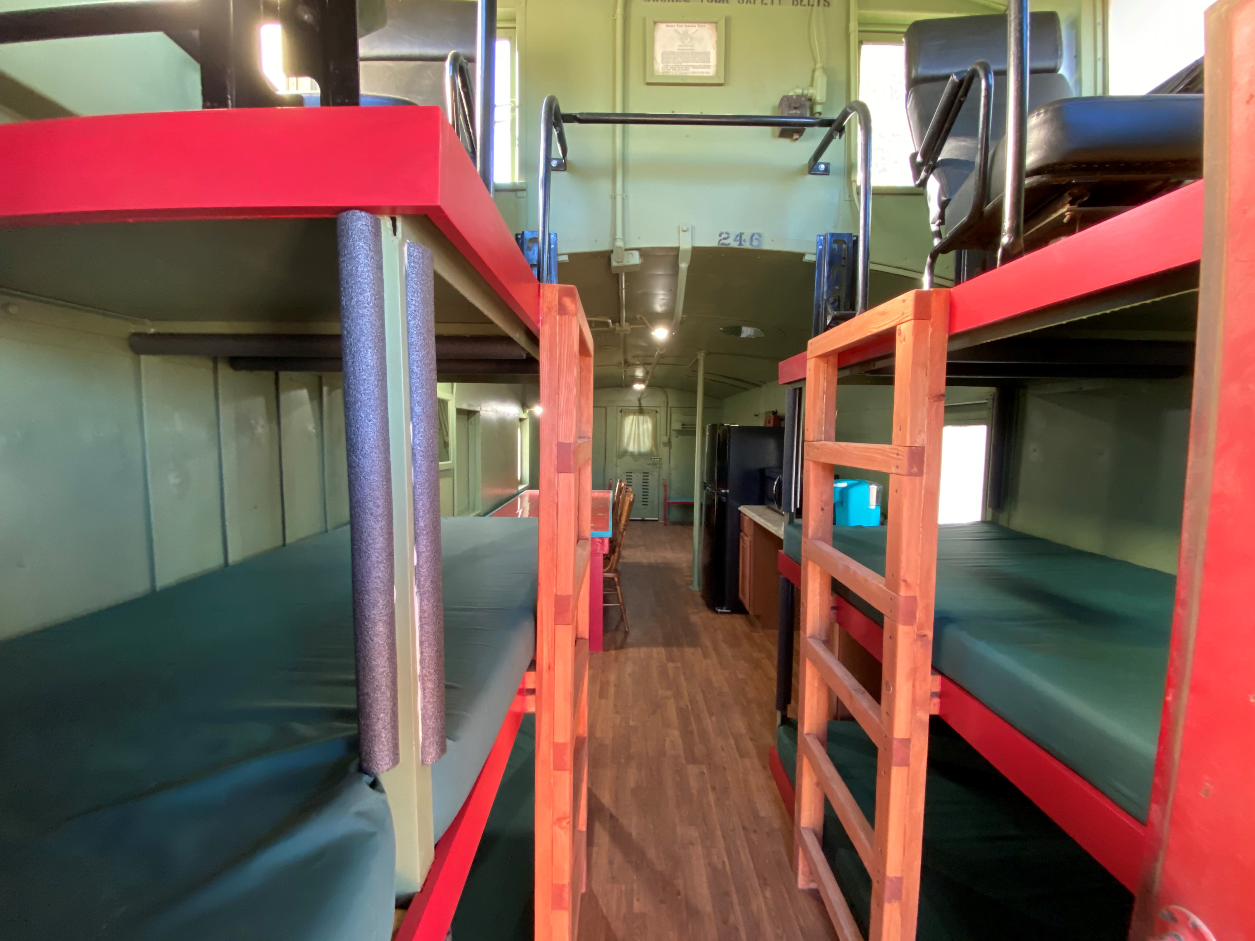 Bunk beds inside.