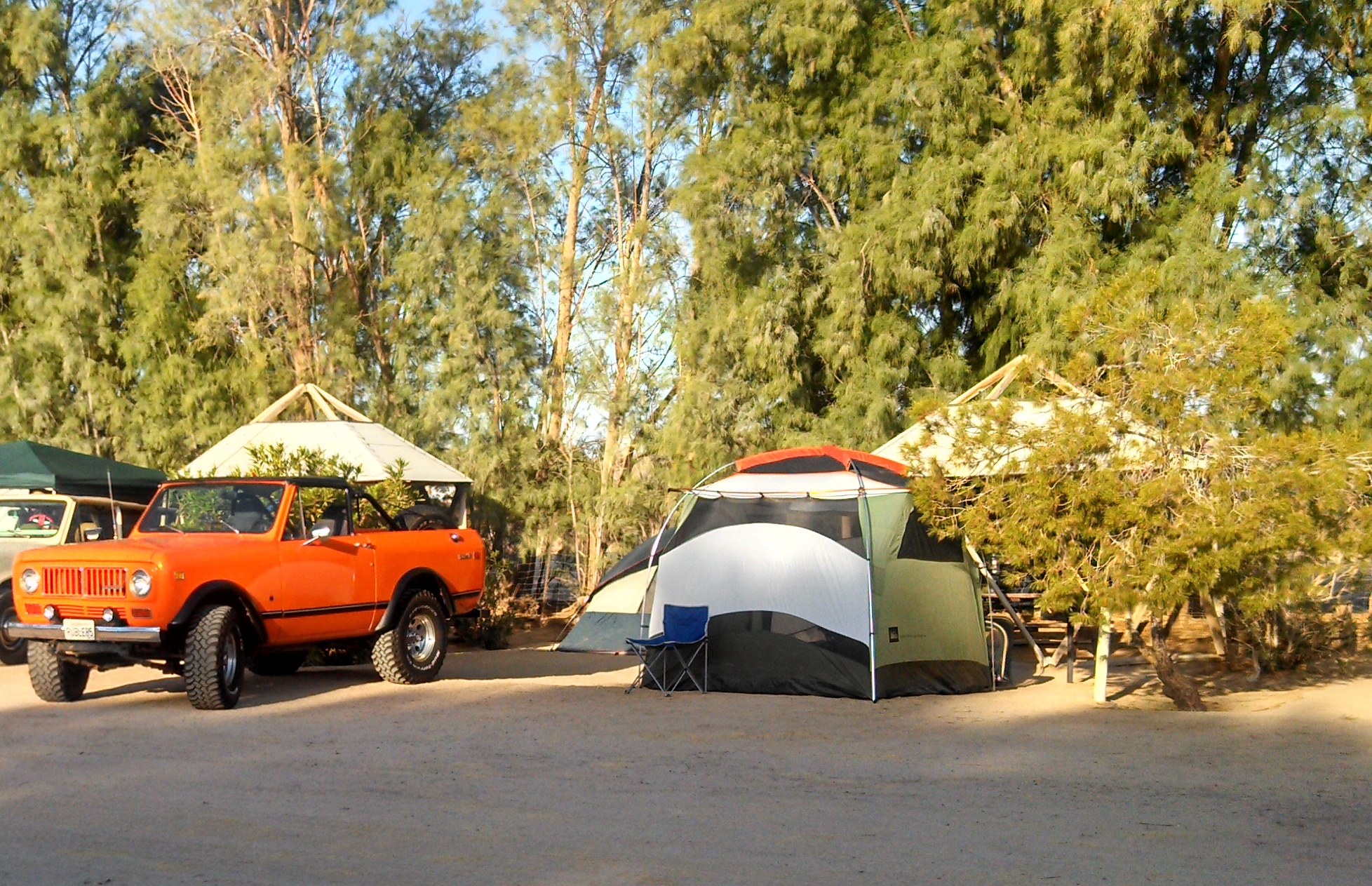 Large tent sites with ample landscaping. Great for large groups and reunions.