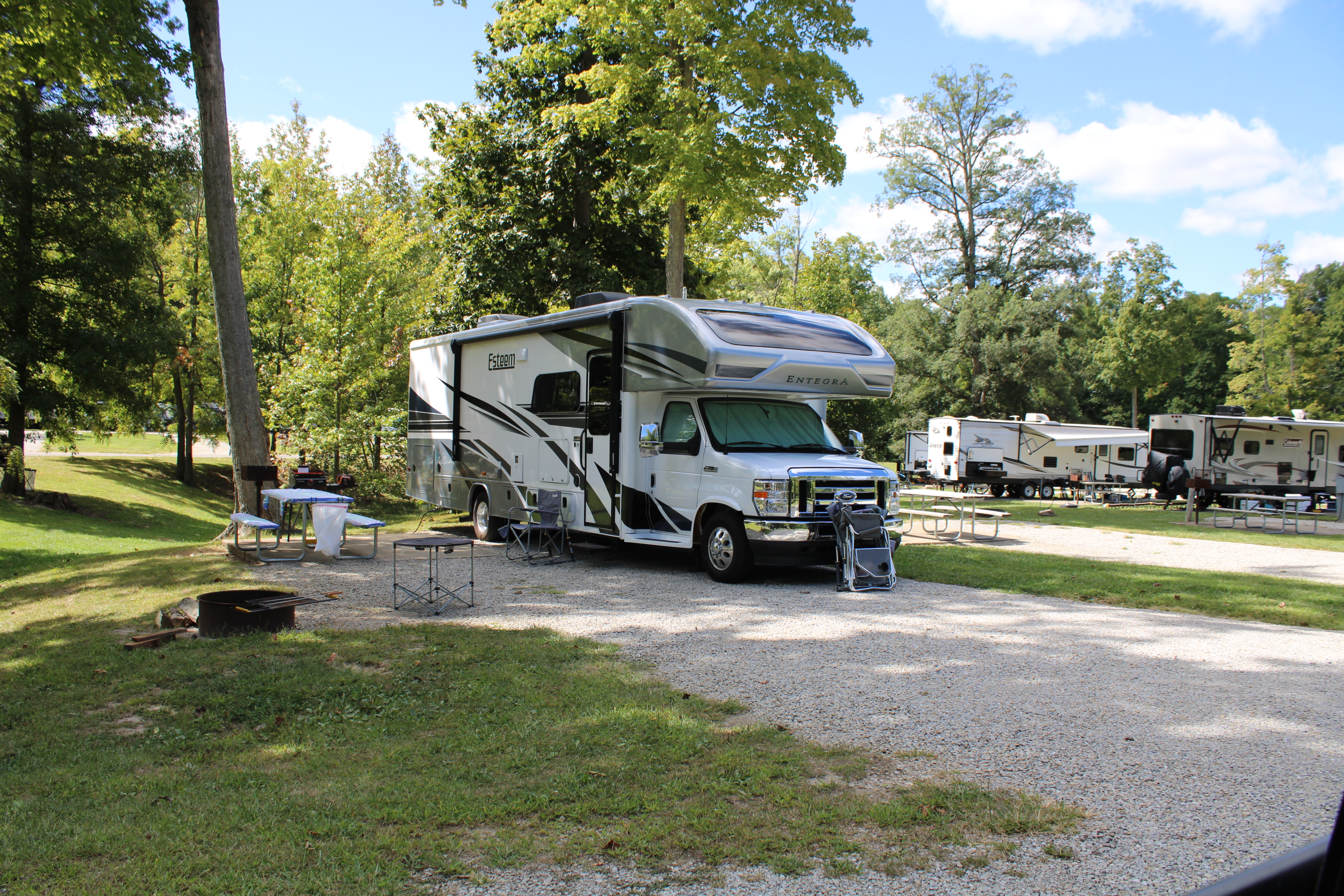 partly shady site are also available on 30 amp back in