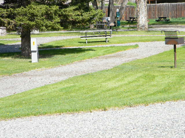 50 Amp water, electric and sewer RV Site.