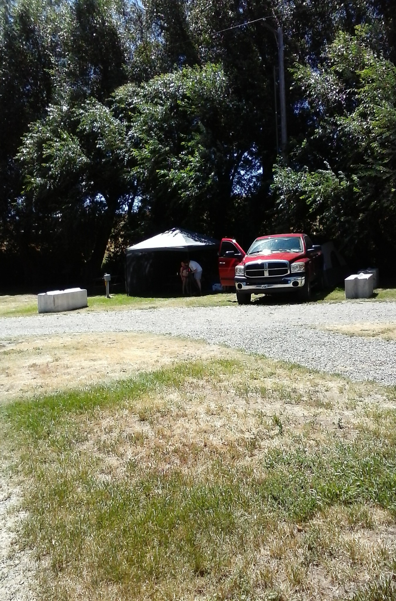 Our fully shaded tent sites.