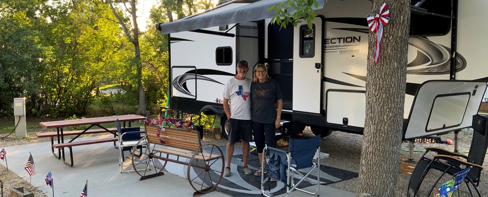 BACK IN FULL HOOK UP PATIO SITE