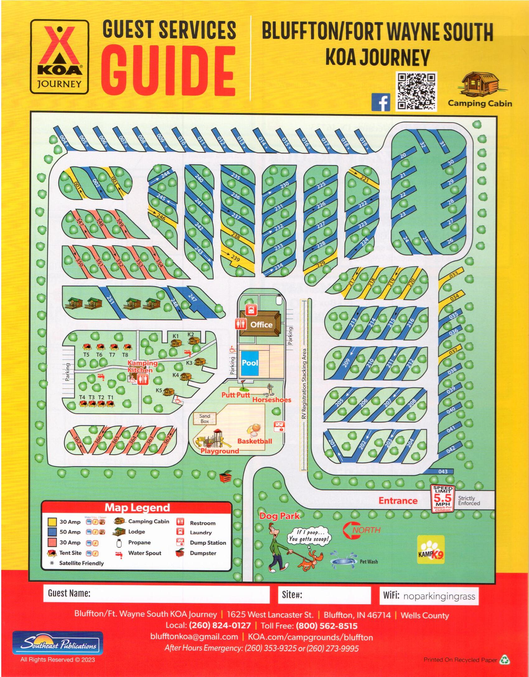 Campground Site Map