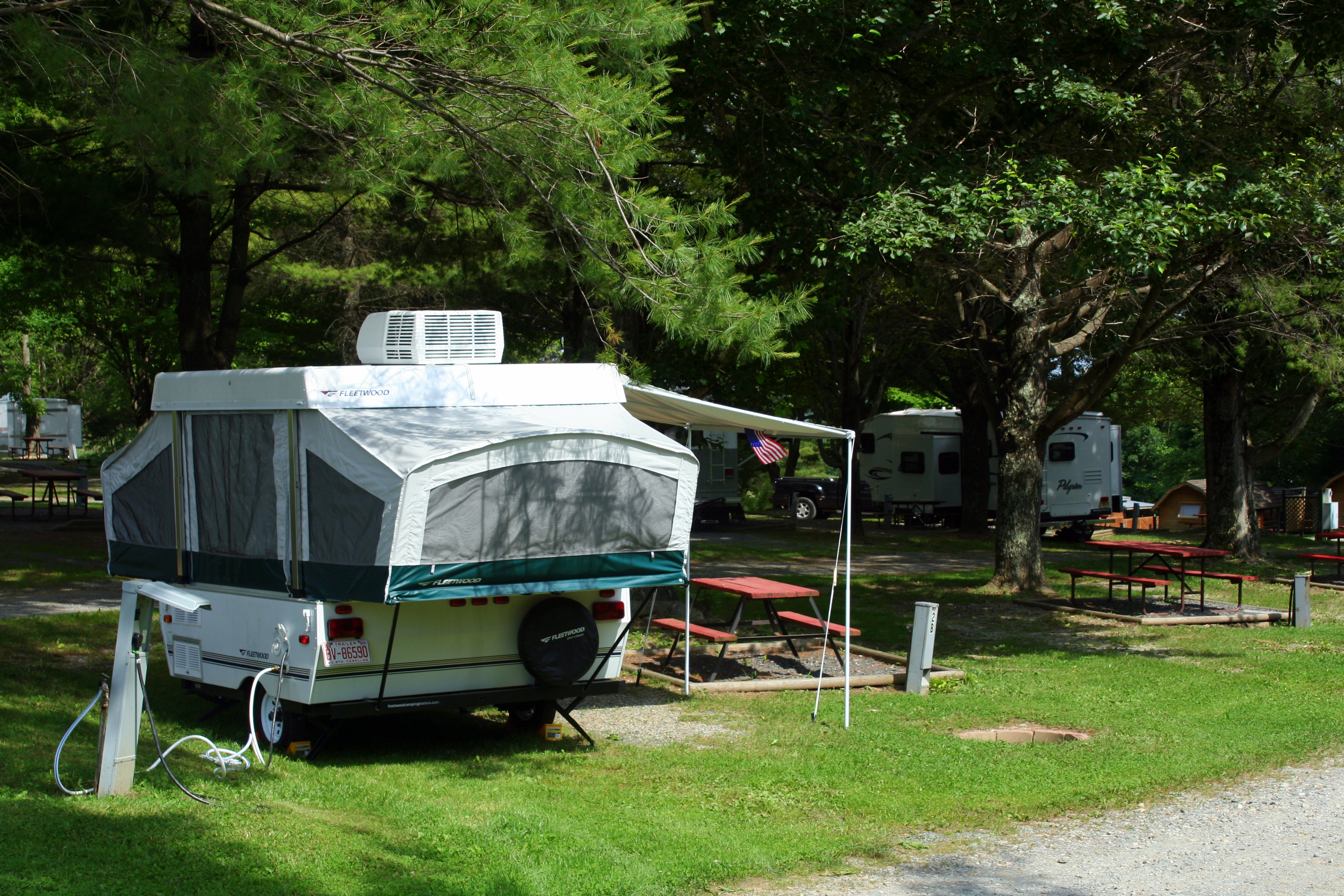 Pop-up, Van,  small camper site