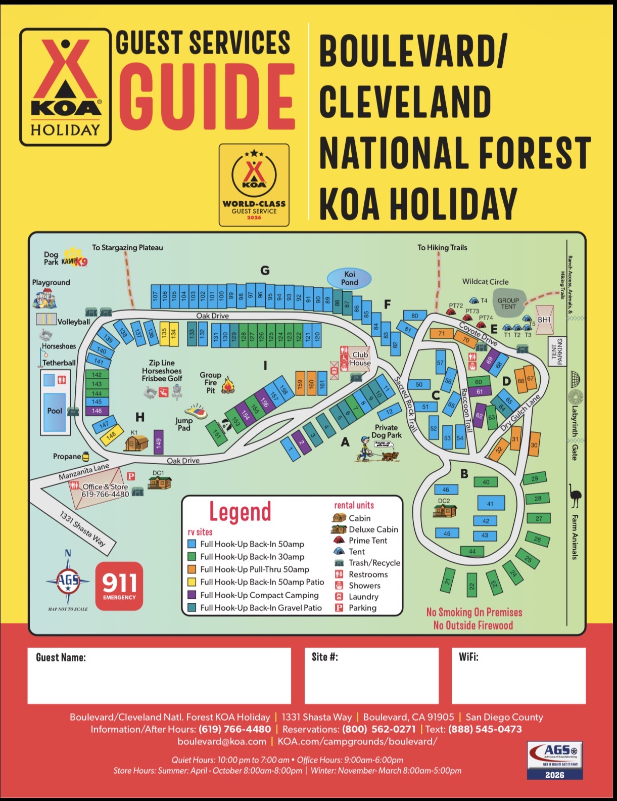 Campground Site Map
