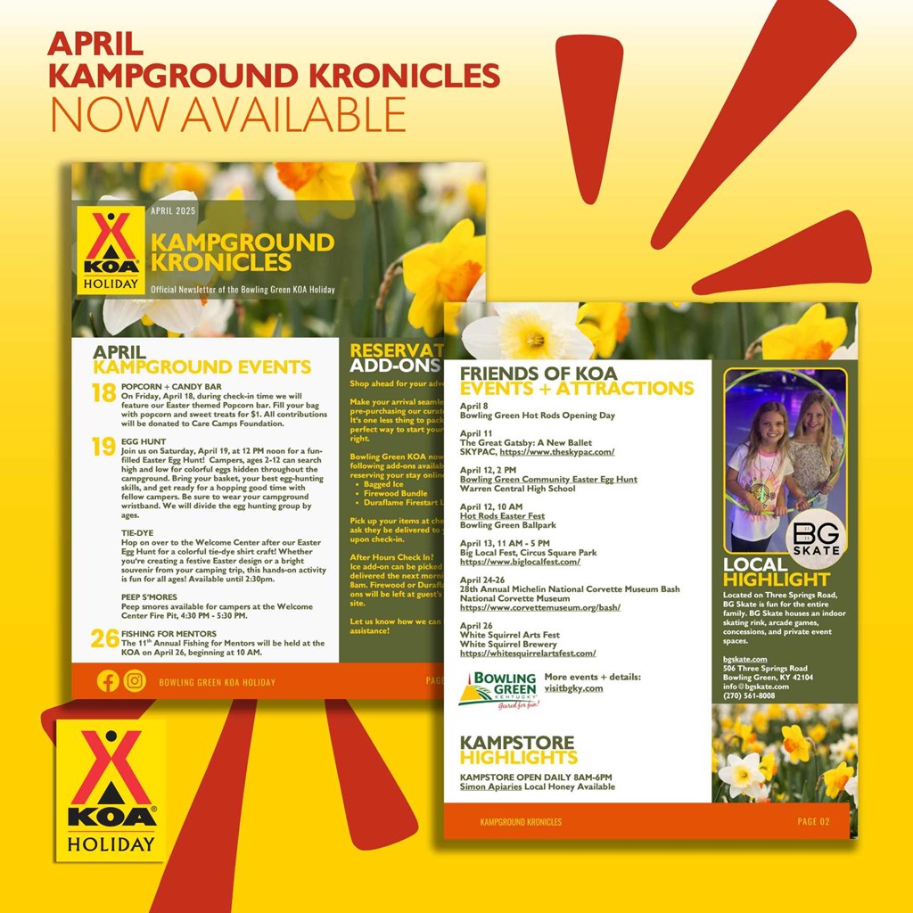 KOA Kampground Kronicles April 2025