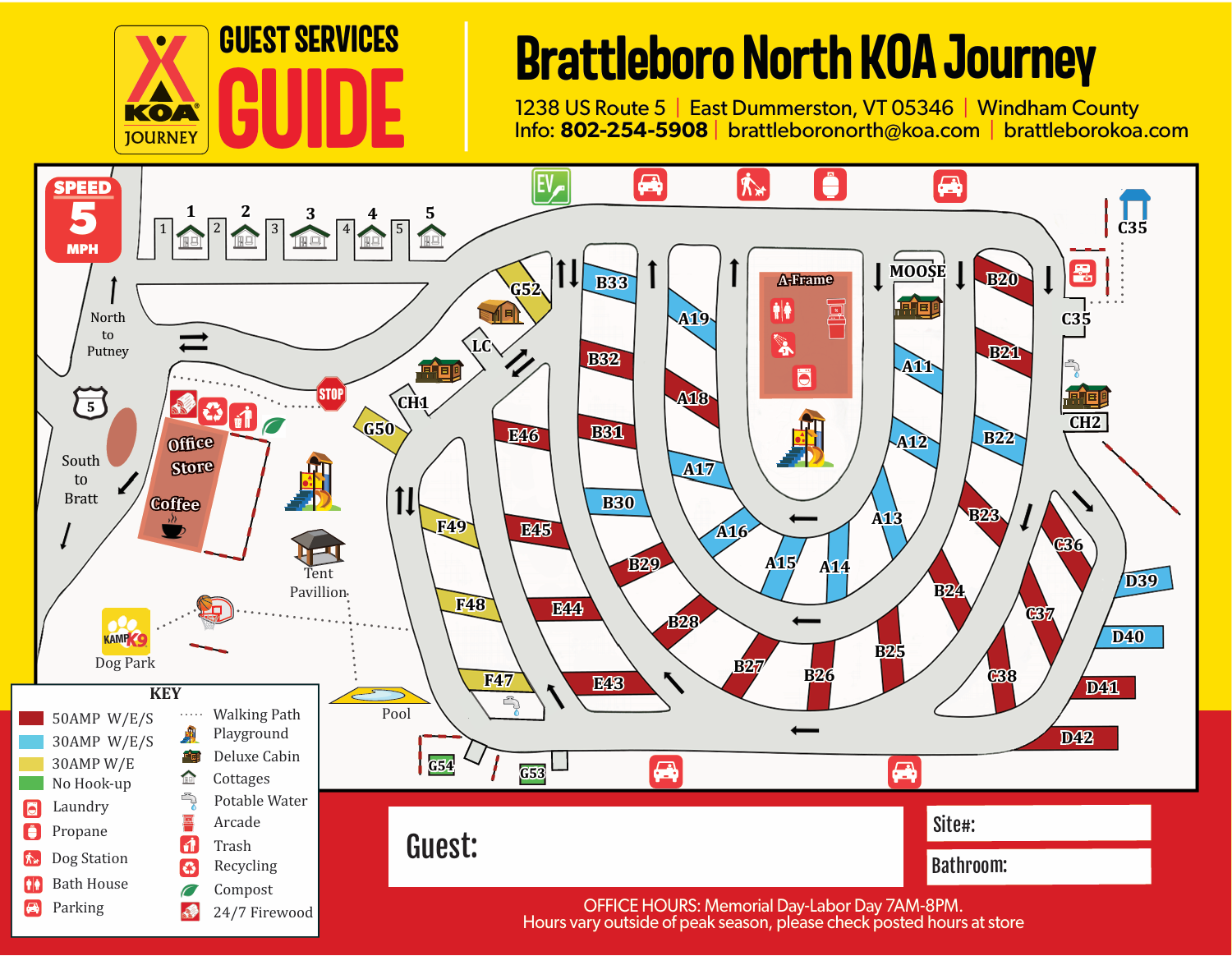 Campground Site Map