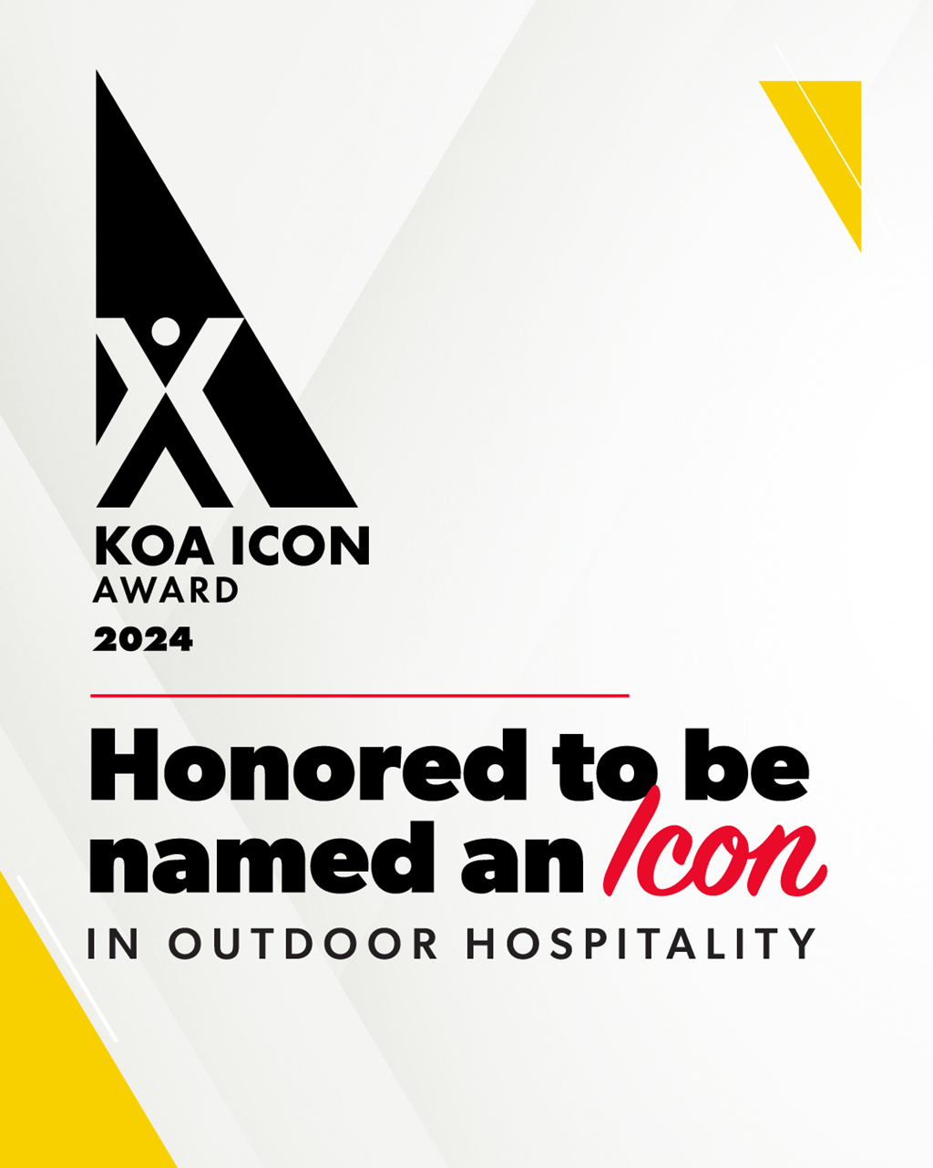 Press Release: 2024 KOA ICON Award for Excellence