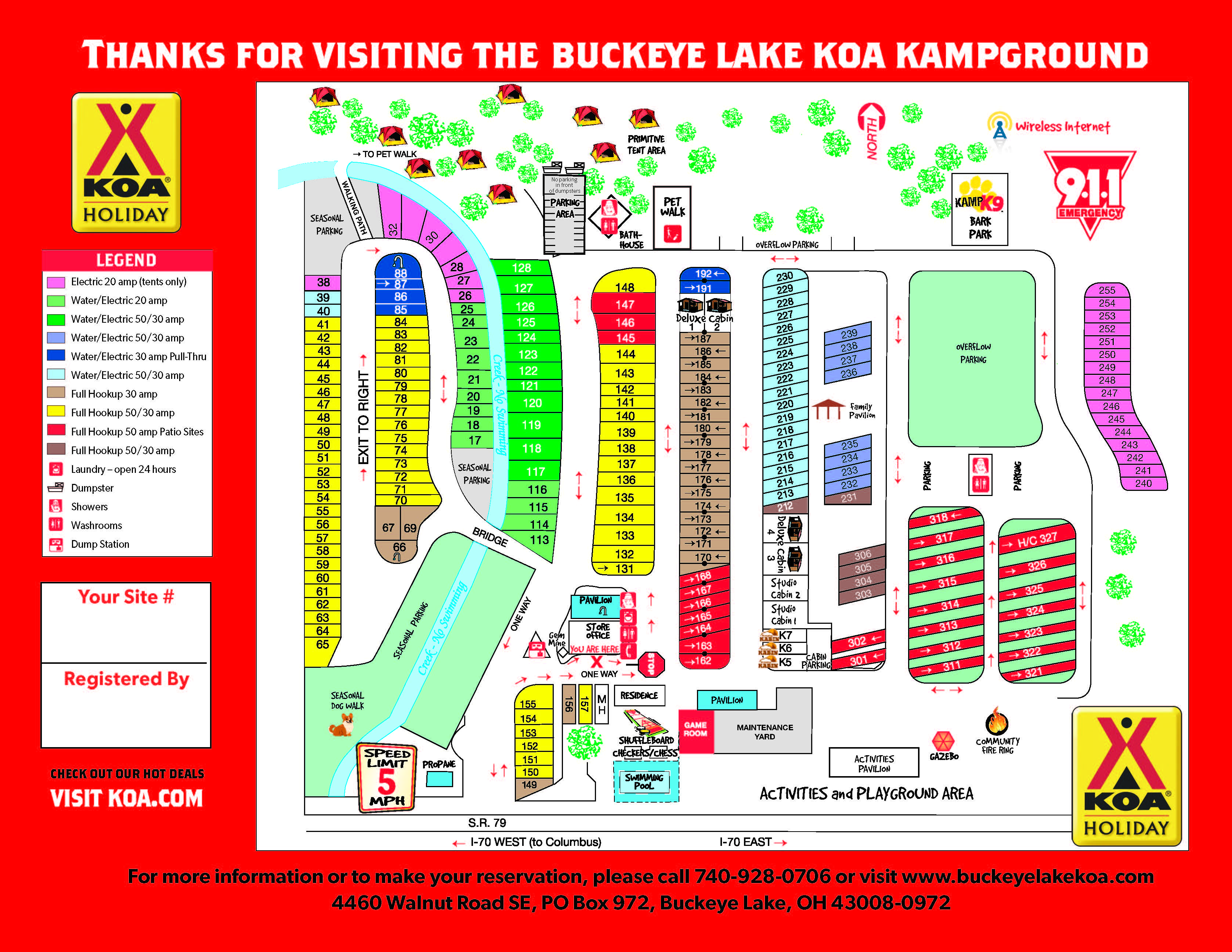 Campground Site Map