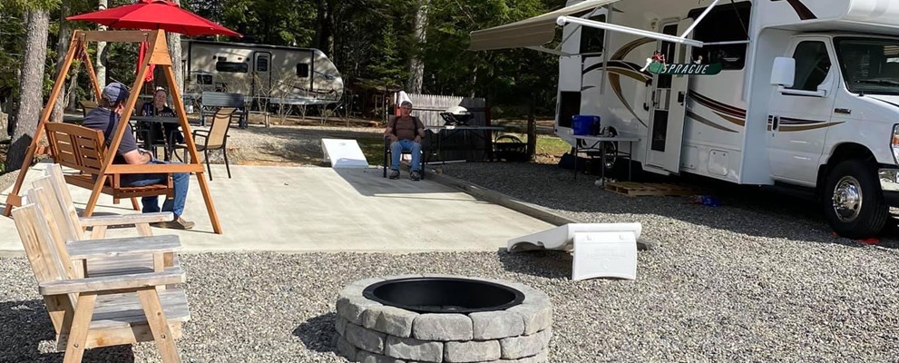 Site 18 is our first family fun site. Great site with a large patio snd your own family games to use.